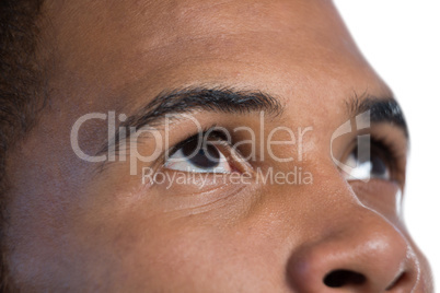 Man against white background