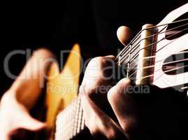 Playing flamenco guitar