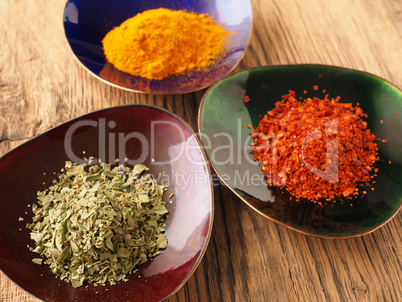 Assortment of spices