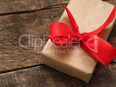 Gift box with a red bow