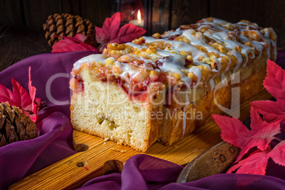 delicious yeast cake with plums