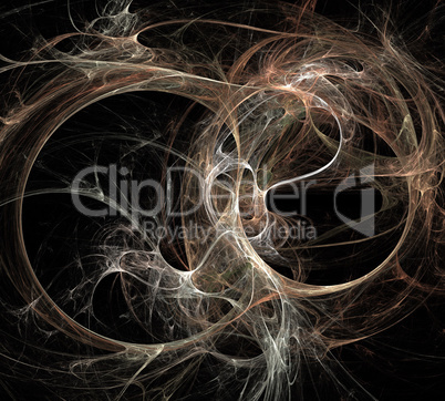 image of one Digital Fractal on Black Color