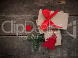 Gift boxes with red bow