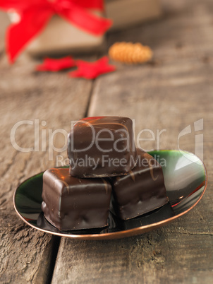 Tasty Christmas chocolate dices