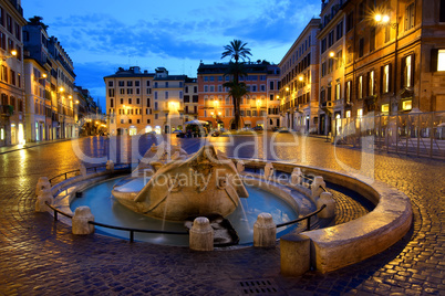 Fountain Barcaccia in Rome