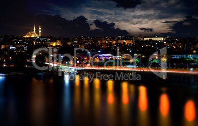 Ataturk bridge at night