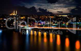 Ataturk bridge at night