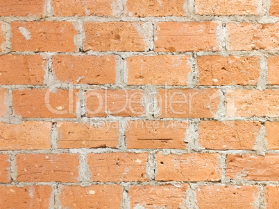 Brick and cement wall in horizontal direction