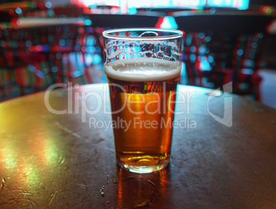 Ale beer pint anaglyph 3D image