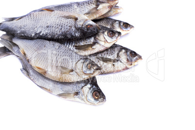 dried fish ram on a white background