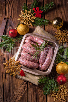 fresh homemade sausage