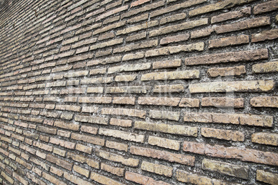 Brown brick wall texture .