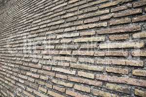 Brown brick wall texture .