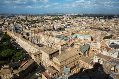 A view of the Sistine Chapel and the Vatican Museums .