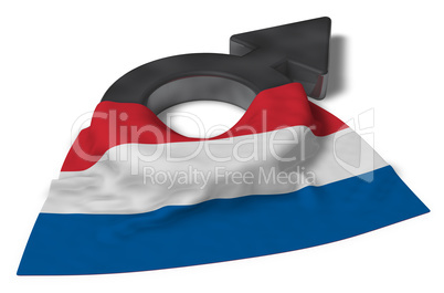 marssymbol und flagge der niederlande