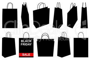 Set of different shopping bags