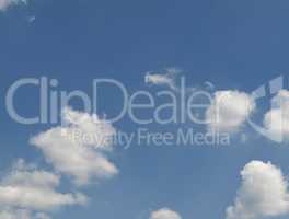 blue sky with clouds background with copy space