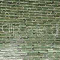 green brick wall background