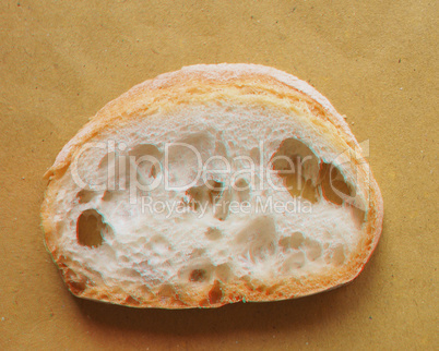 anaglyph 3D image of bread slice