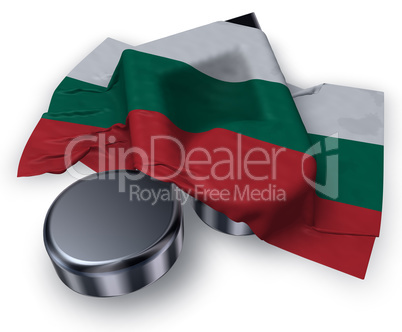 musiknote und bulgarische flagge