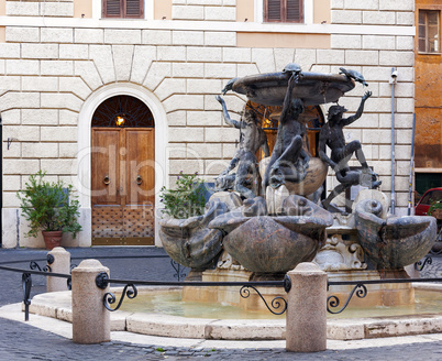 The Fontana delle Tartarughe (The Turtle Fountain) in Rome