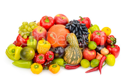 fruit and vegetable isolated on white background