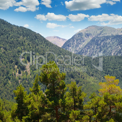 beautiful mountain landscape and sky