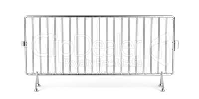 Mobile fence on white