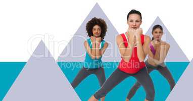 Fitness trainer women with minimal shapes