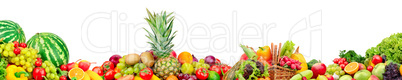 Panoramic collection of fruits and vegetables for skinali