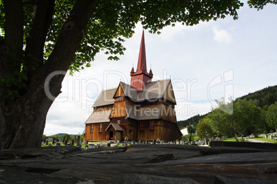 Stabkirche Ringebu, Fylke Oppland, Norwegen