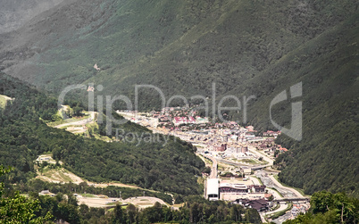 Mountain landscape with views of the ski complex.