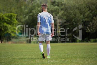 Football player standing in the ground