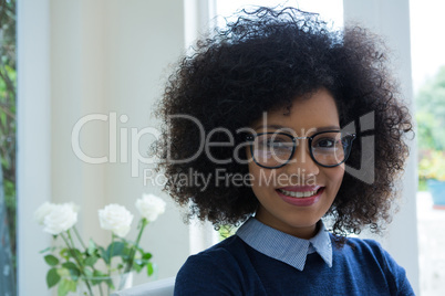 Beautiful woman wearing spectacles