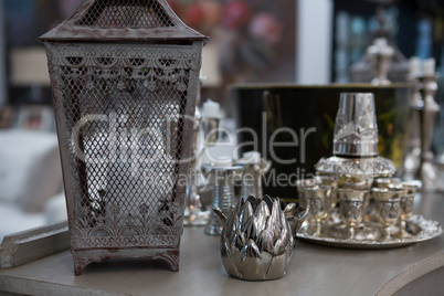 Variety of lamp on table