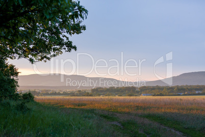 Nice landscape with sunset light