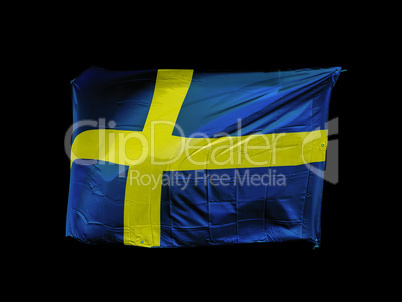 Swedish Flag of Sweden over black