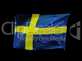 Swedish Flag of Sweden over black