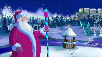 Santa Claus Blowing Cold Wind