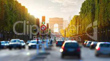 Traffic on Champs Elysee