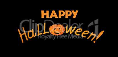 Happy halloween greeting card. Holiday background with lettering
