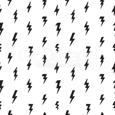 Lightning bolt seamless pattern. Grunge strike ornamental backgr
