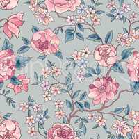 Floral seamless pattern. Flower background.