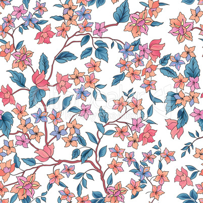 Floral seamless pattern. Flower background.