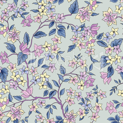 Floral seamless pattern. Flower background.