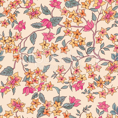 Floral seamless pattern. Flower background.