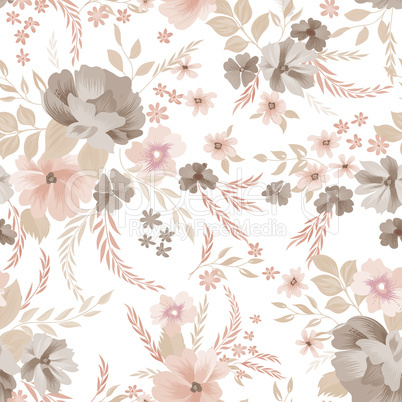 Floral seamless pattern. Flower background. Ornamental garden fl