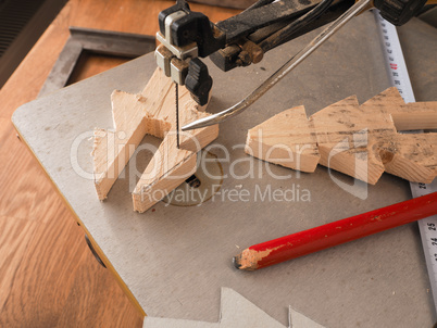 Wood working with a scroll saw