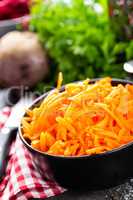 Fresh grated carrot
