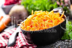 Fresh grated carrot